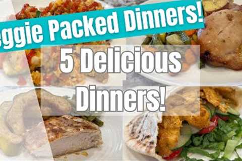 5 DELICIOUS Dinner Recipes using Lots of Vegetables and TONS of flavor!