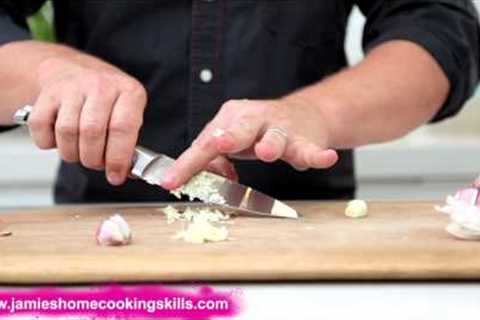 Jamie Oliver talks you through preparing garlic