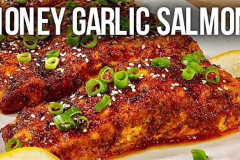 DELICIOUS Baked Honey Garlic Salmon! | EASY Salmon In The Oven Recipe