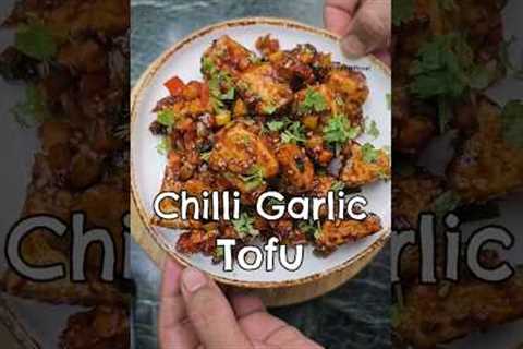 Vegan Chilli Garlic Tofu Recipe #YouTubeShorts #Shorts #Viral #Tofu #Vegan #VeganRecipe