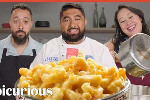 3 Chefs Try to Make Mac & Cheese with No Recipe | Epicurious