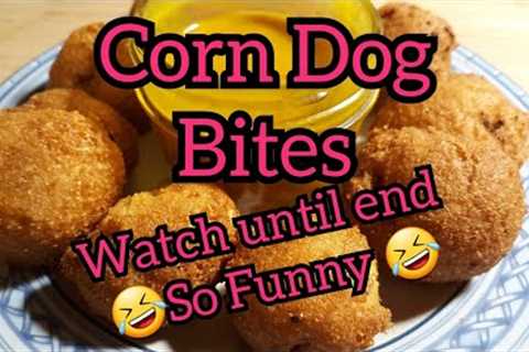 Amazing Corn Dog Bites #snack   #food #cooking #recipe #delicious #easy #eating
