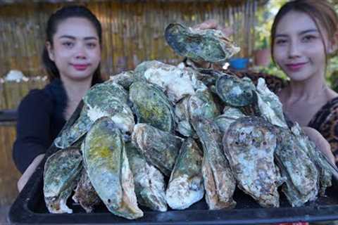 Fresh Oyster grilled with garlic crispy cook recipe - Amazing cooking