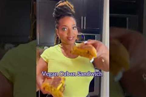 Vegan Cuban Sandwich recipe with pan roasted jackfruit