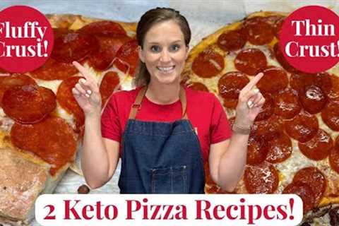 Keto Pizza! Fluffy & Thin crust! GLUTEN free & VERY Low carbs!