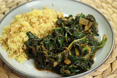 Easy Spinach stir fry Recipe vegan