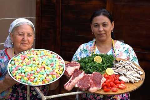Grandma''s Famous Homemade Candy: Veal Roasted with Mushrooms and Vegetables асмр