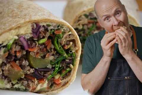 Monster Veggie Wrap Recipe | Easy Plant-Based School Lunch Idea | Vegan Kid Friendly