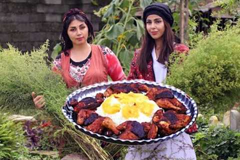 Cooking AKBAR JOOJEH In The Beautiful Landscape Nature