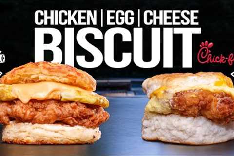 CHICK-FIL-A CHICKEN, EGG & CHEESE BISCUIT - BUT HOMEMADE...& WAY BETTER! | SAM THE COOKING..