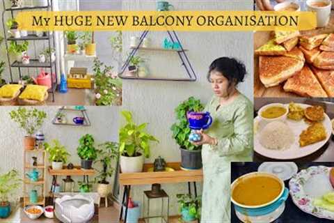 Cooking Delicious Snack, 2 Meals Recipes & Organising Huge New Balcony | Tour & Decor Ideas ..