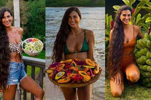 What I Eat in a Day Vlog 🥭 Raw Vegan 18 Years 🌱 Living in Hawaii & Growing My Own Food