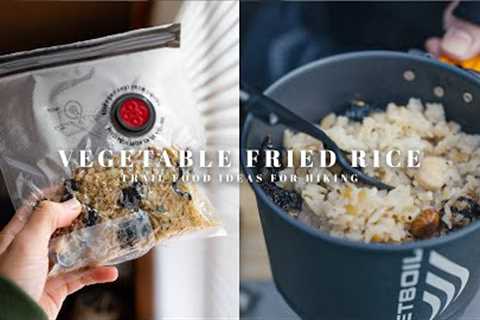 EASY Vegetable Fried Rice // Trail Food Ideas For Hiking [Plant-Based Trail Snacks]