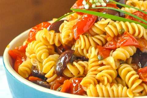 Puttanesca Pasta Salad – delicious hot or cold!