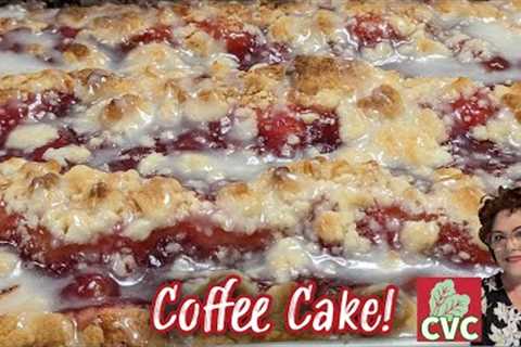 Easy Cherry Coffee Cake Recipe, Add Cream Cheese if Desired!