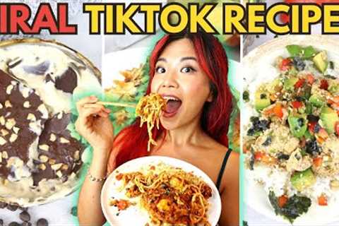 I tried VIRAL RECIPES from TIKTOK & Veganized Them (2023) Baked Spaghetti, Mayak Eggs, Magic..