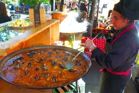 Carlos cooks Paella with many Love at a Weekly Market | Spanish Street Food in Berlin