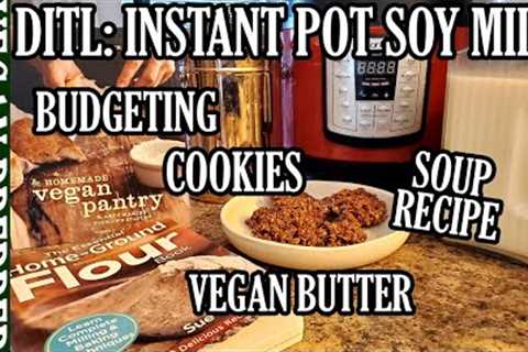 DITL: Instant Pot Soy Milk, Soup Recipe, Vegan Butter Mold, Grinding Flour, Budgeting, Etc, Etc, Etc