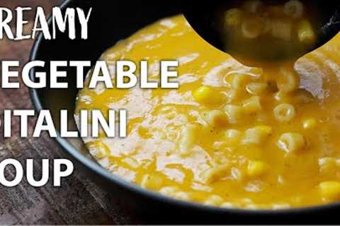 Creamy Vegetable Pasta Soup Recipe - Perfect for easy Vegetarian and Vegan Meals!