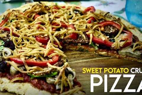Plant-based Sweet Potato Crust Pizza 🍕 Quick & Delicious