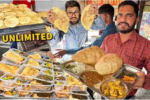30/- Rs Best Nashta | Tandoori Lambe Chole Bhature | Street Food India