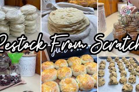 Restocking My Pantry & Freezer From Scratch || Making Homemade Food Convenient
