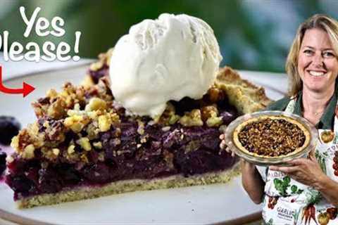 Healthy Vegan Blueberry Pie 🫐 Just in time for the holidays!