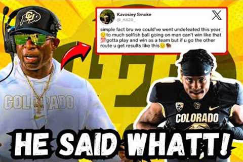 RB Kavosiey Smoke JUST SAID THIS about Deion Sanders and the Colorado Buffalos - WHAT!