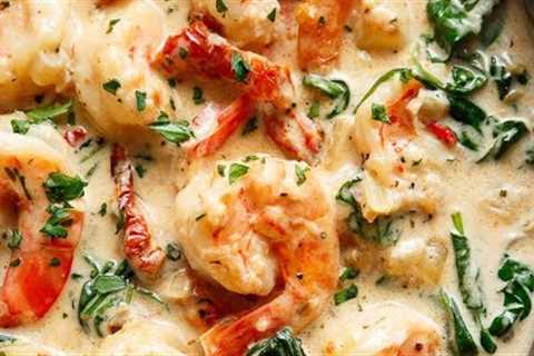 Creamy Garlic Butter Tuscan Shrimp