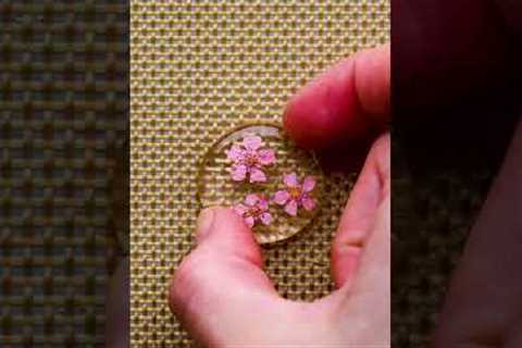 Easy and cute flower hard candy garnish #shorts