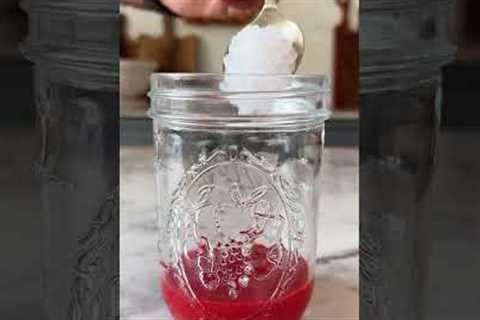 *YUMMIEST* STRAWBERRY KOREAN MILK | EASY STRAWBERRY MILK RECIPE  #shorts