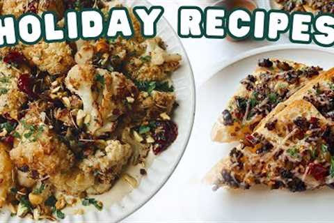 3 Easy Vegan HOLIDAY APPETIZERS + SIDE DISH recipes ✨