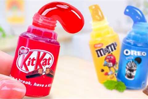 Sweet Miniature Frozen Honey Jelly KITKAT and M&M, OREO Decorating | Mini Yummy Tiny  Dessert..