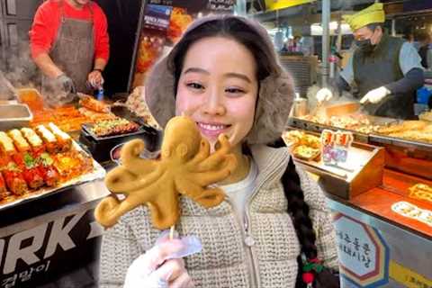 Eating ONLY Korean STREET FOOD with my family!