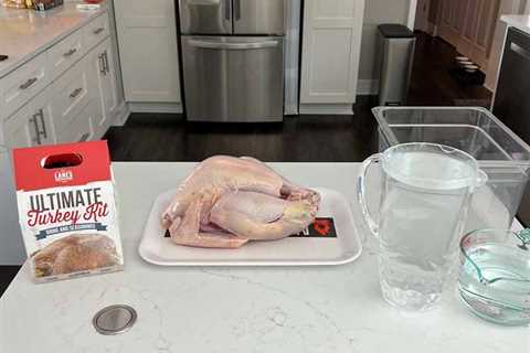 Big Green Egg Brined Turkey with Lanes BBQ