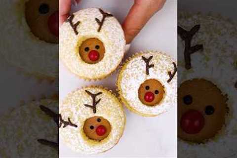 Sleigh your Christmas party with these Rudolph reindeer cupcakes done by @lindseybakedthis #shorts