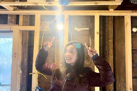 WE HAVE POWER AT MY FIXER UPPER! | Wiring with my Electrician (Part 1)