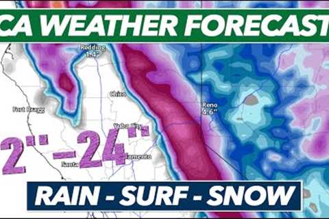 Two Storms Will Bring Rain, Big Waves, and Heavy Snowfall | California Weather Forecast Jan 2, 2024