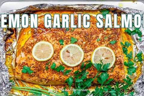 Lemon Garlic Salmon with Mediterranean Flavors (Recipe) | The Mediterranean Dish