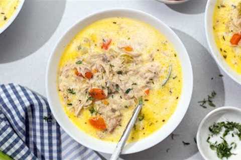 Keto Chicken Pot Pie Soup [Low-Carb Instant Pot Recipe]