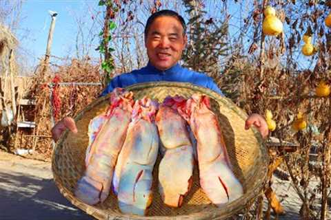 World Biggest COW TONGUES Braised in Chili-Garlic Sauce! Full Mouthful of Meat | Uncle Rural Gourmet