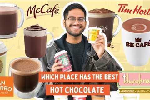 TRYING THE MOST FAMOUS HOT CHOCOLATES 😱 MC-CAFE, STARBUCKS, BURGER KING & MORE | WHICH IS THE..