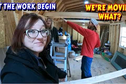 THE BUILDING BEGINS! | shed to home , work, couple builds, tiny house, homesteading, off-grid, rv |