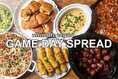 Ultimate Vegan GAME DAY Spread in Just 3 Hours! | 7 Recipes for Party Hosting