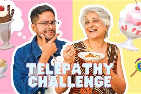 TELEPATHY CHALLENGE WITH MY MOM 🥳 DID WE WIN?? 😂 FOOD CHALLENGE MONTH ep 6