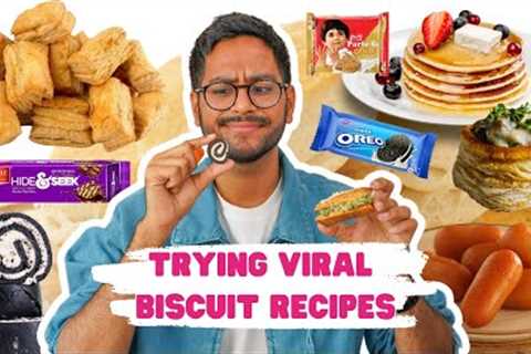 TESTING VIRAL BISCUIT RECIPES 😳 OREO SUSHI, HIDE & SEEK PANCAKE, PARLE G GULAB JAMUN