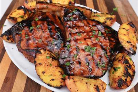 Peach and Bourbon Pork Chops