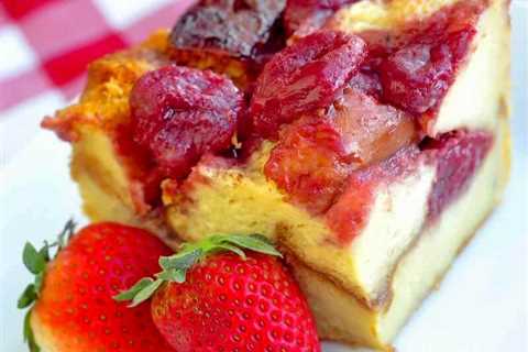 Strawberries & Cream Bread Pudding