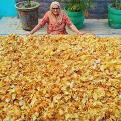 1 MILLION POTATO CHIPS RECIPE BY GRANNY | STREET FOOD | INDIAN RECIPES | PERFECT CHIPS | ALO RECIPES