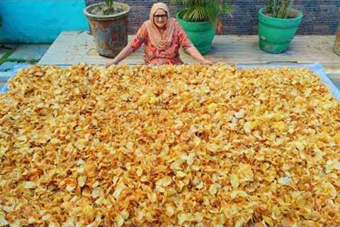 1 MILLION POTATO CHIPS RECIPE BY GRANNY | STREET FOOD | INDIAN RECIPES | PERFECT CHIPS | ALO RECIPES